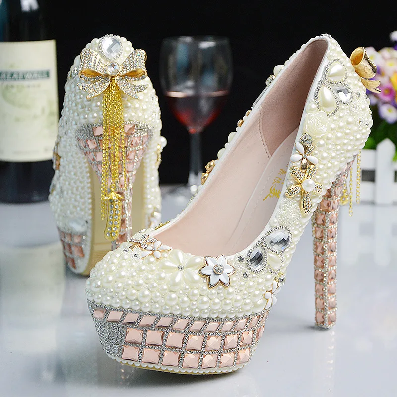 Marry Shoe 14 Centimeter Gao Shuijing Shoe Bride Wedding Marry Shoe 14 Centimeter Gao Shuijing Shoe Bride Wedding