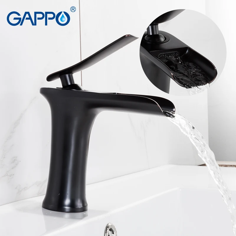 

GAPPO Basin Faucets bathroom water taps black faucet basin sink mixers deck mounted basin mixers waterfall faucet