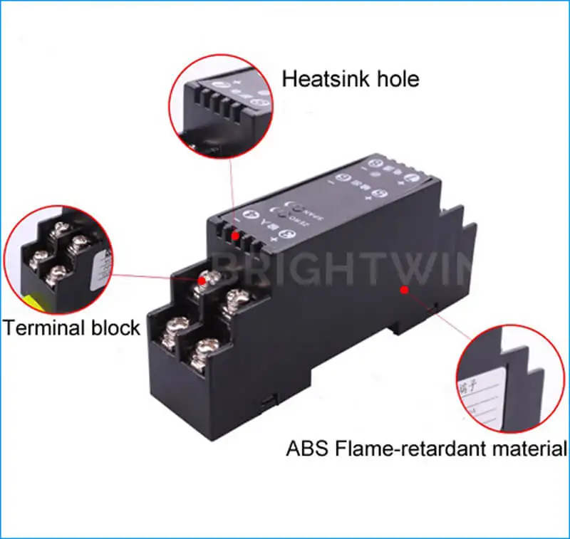 На din-рейке сопротивление 4-20мА 0-5 в 0-10 в преобразователь сигнала 1.5кв изоляция Ом к DC модуль кондиционера сигнала