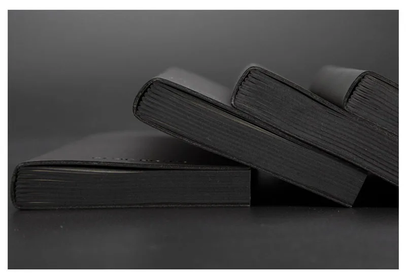 EZONE черная полиуретановая крышка блокнот A5/A7 Блокнот бизнес стиль блокнот планировщик ежедневник пустые/линейные страницы школьные офисные принадлежности