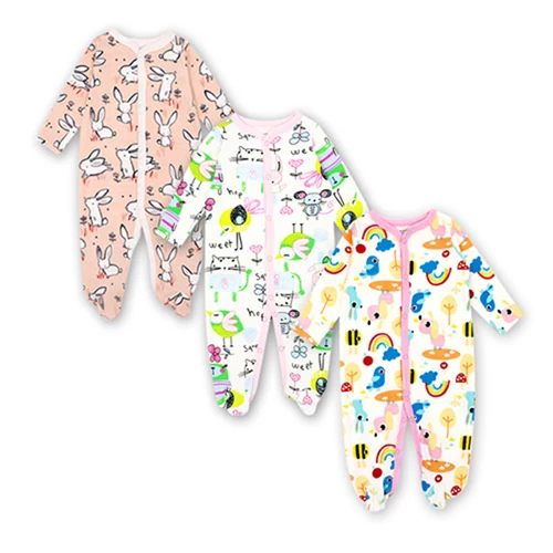 Детская одежда для новорожденных и малышей, Детский комбинезон с длинными рукавами, комбинезон для сна, для детей 3, 6, 9, 12 месяцев, хлопковая одежда для маленьких мальчиков и девочек - Цвет: Лаванда