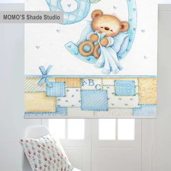 

MOMO Roller Blinds Blackout Design Window Blinds Painting Curtains Roller Shades Thermal Fabric Custom Size, PRB set290-293