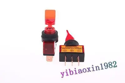 12VDC 20A два положения вкл/выкл SPST 0,4" крепление красного света тумблер 50 шт