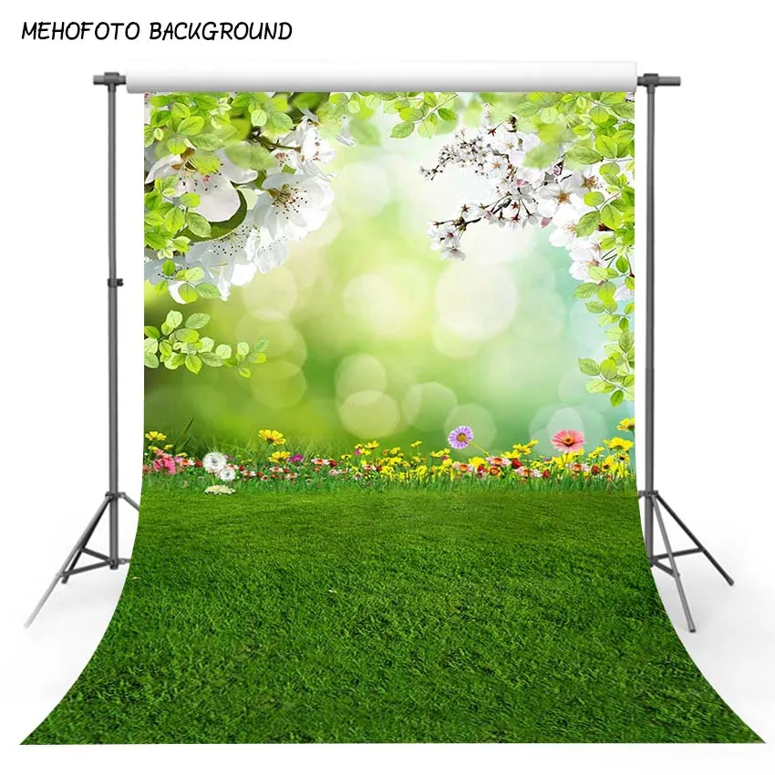 Виниловая ткань с днем Пасхи тема зеленая трава дети фото фон 5x7ft фотографии фоны