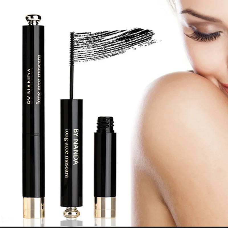

3D Fiber Lashes Mascara False Eyelashes Waterproof Volume Curling Slim No Blooming Brush Tool MSI-19