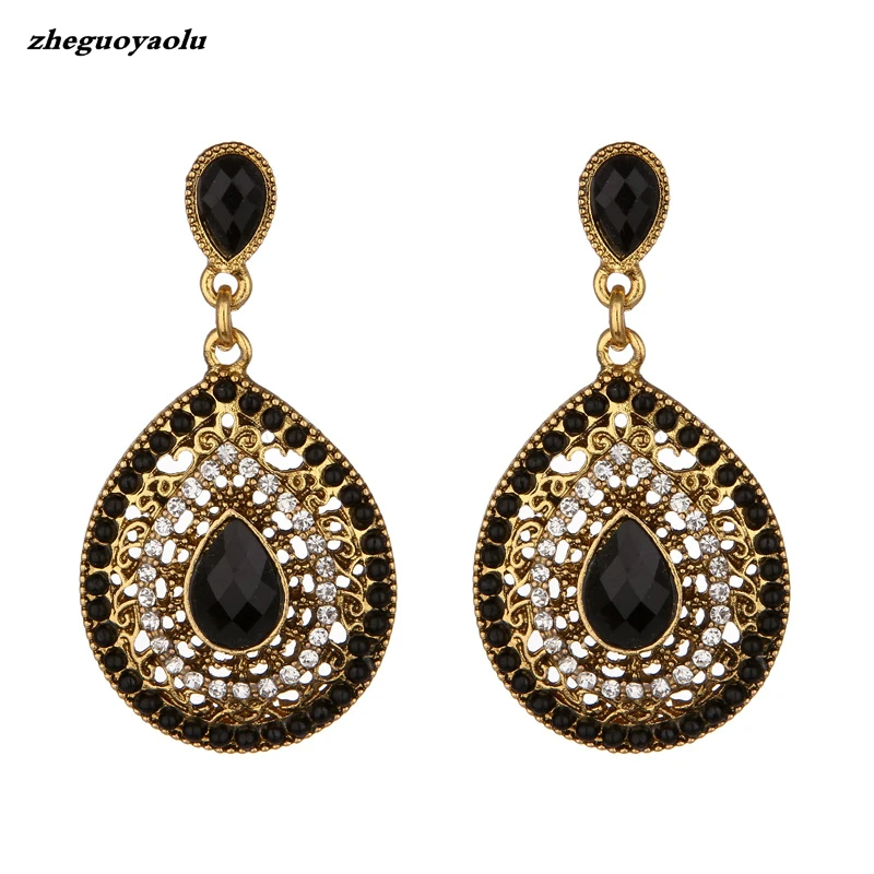 

New Personality Retro Bohemian Rhinestone Bead Drop Earrings For Women Gift Jewelry Boucles D'oreilles Pour Les Femmes Oorbellen