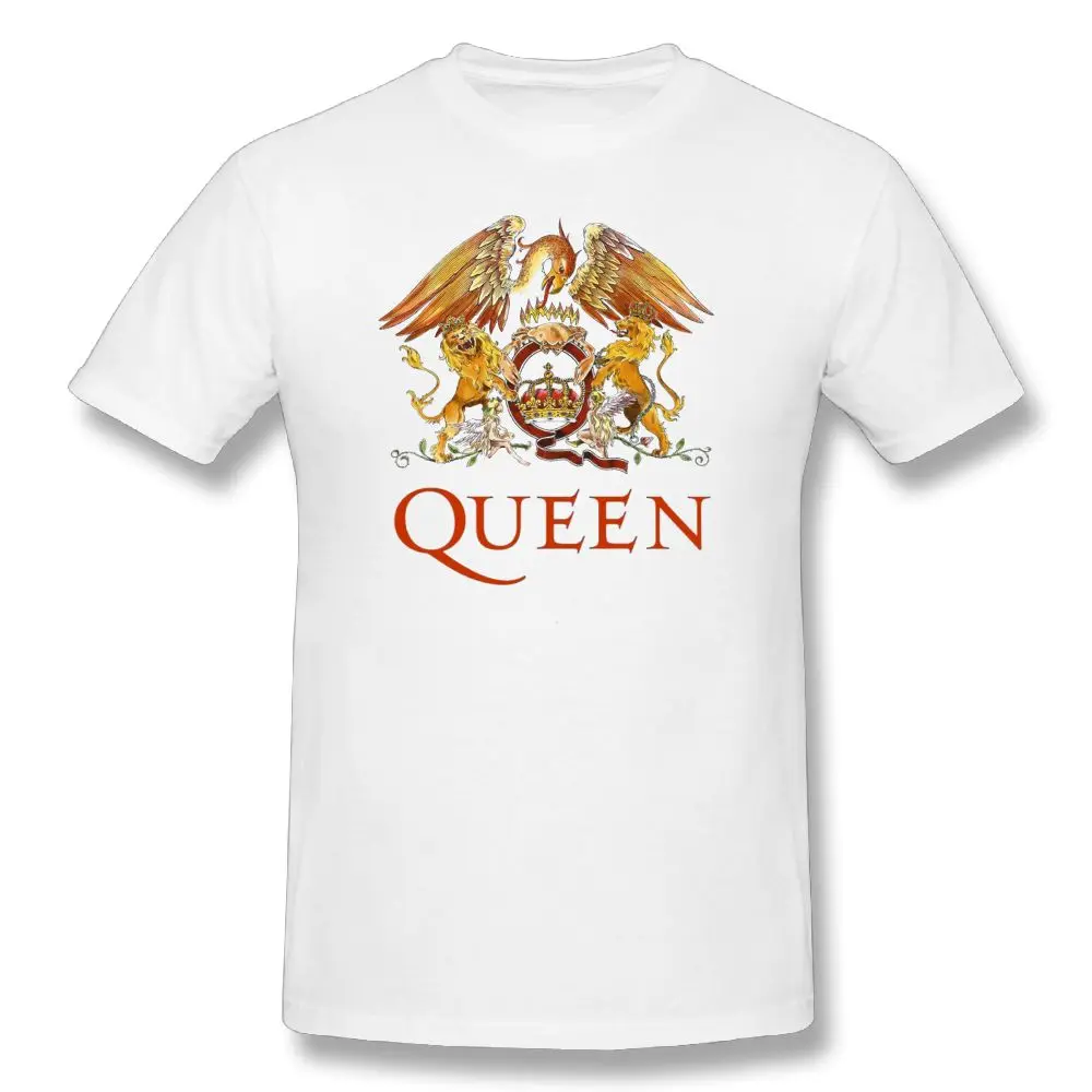 Королевская рок-группа, футболка с логотипом, забавная футболка, Мужская хлопковая футболка с коротким рукавом, повседневная Летняя мужская футболка, негабаритная футболка - Цвет: white