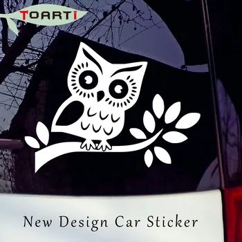 

Cute Owl White Vinyl Sticker Decal Car Truck Tailstock Accessories Suv Wall Hoot Wise Waterproof Pvc Self Adhesive Decoration