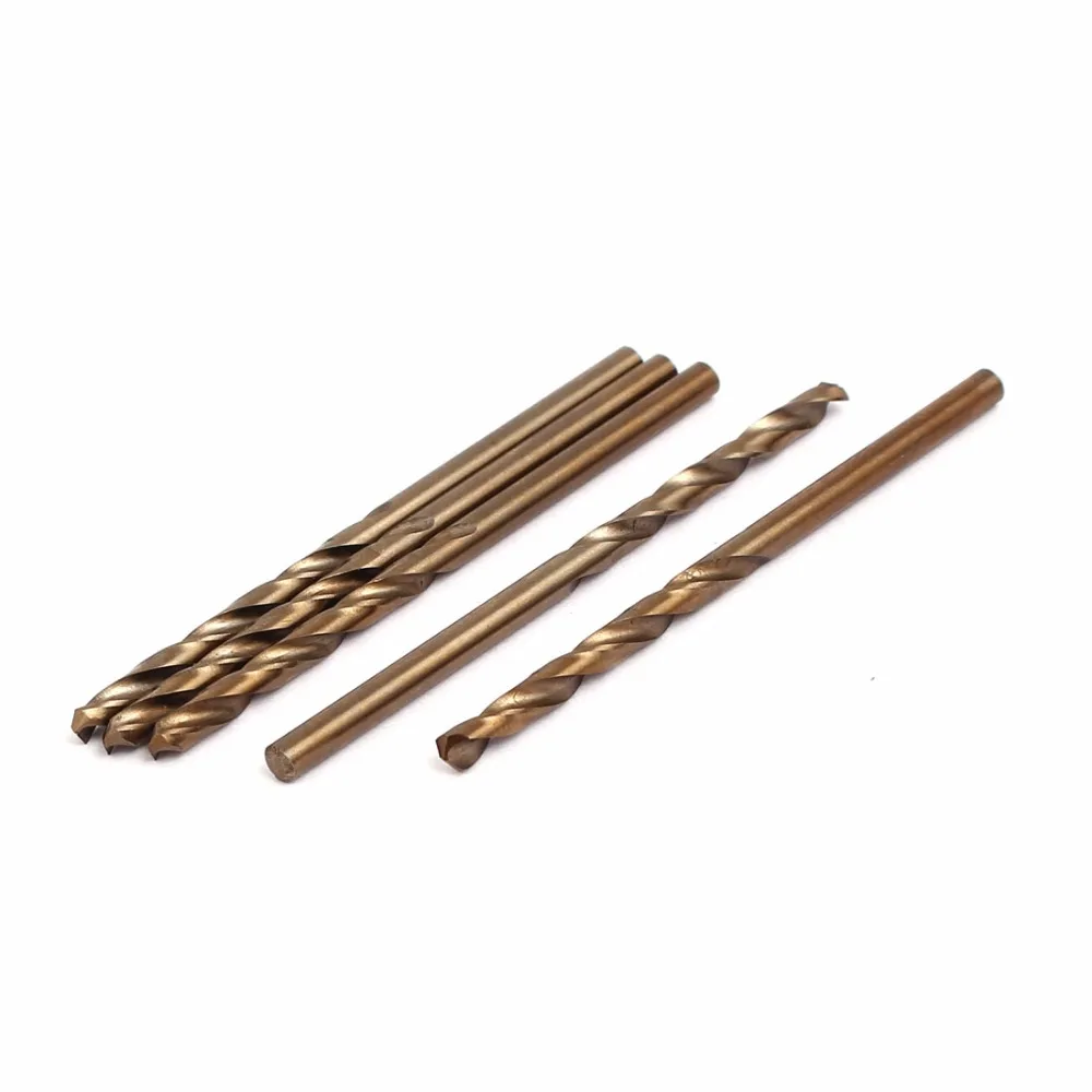 UXCELL 5pcs 3mm Drilling Dia. 61mm Long M35 HSS Cobalt Spiral Flute