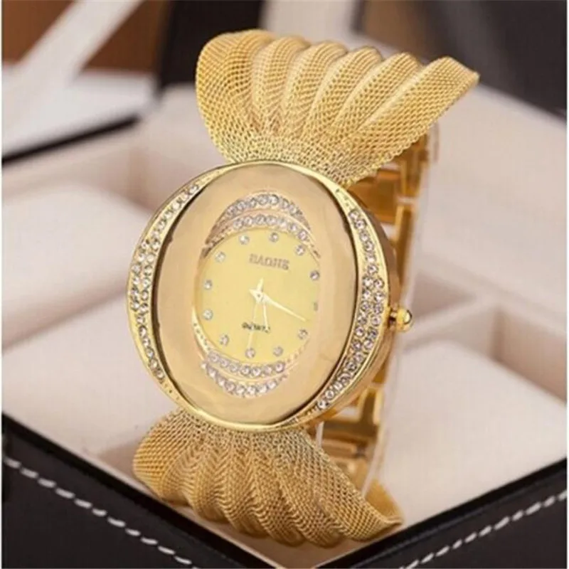 

Fashion Gold Women Watch Quartz Watch Famous Brand Clock Gift Bracelet Watch Luxury Brand Laides WristWatch Relogio Feminino #W