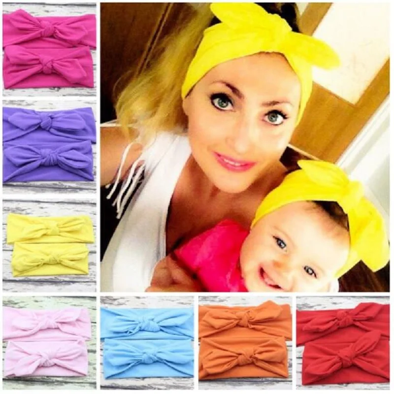 Naturalwell Mother font b Baby b font Kids Turban Hair band Accessories Toddler Girl twist knot