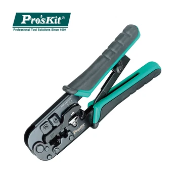 

CP-376TR Pro'sKit Multifunctional 4P / 6P / 8P Network Ratchet Pressing Line Pliers Stripping Cutting And Crimping Maintenance