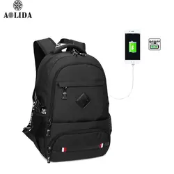 Мужские модные рюкзаки водонепроницаемый usb зарядка бизнес путешествия ноутбук студенческий рюкзак, школьная сумка многофункциональная