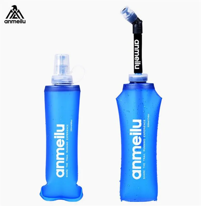 

ANMEILU 250ML/500ML TPU Soft Flask Water Bag Running Hydration Bladder Outdoor Sport Cycling Hydration Bottle Water Kettle