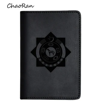 

Turkmenistan Passport Cover Functional Card Holders Engraved Name Travel Wallet Card Organizer Leather Passport Holder Case