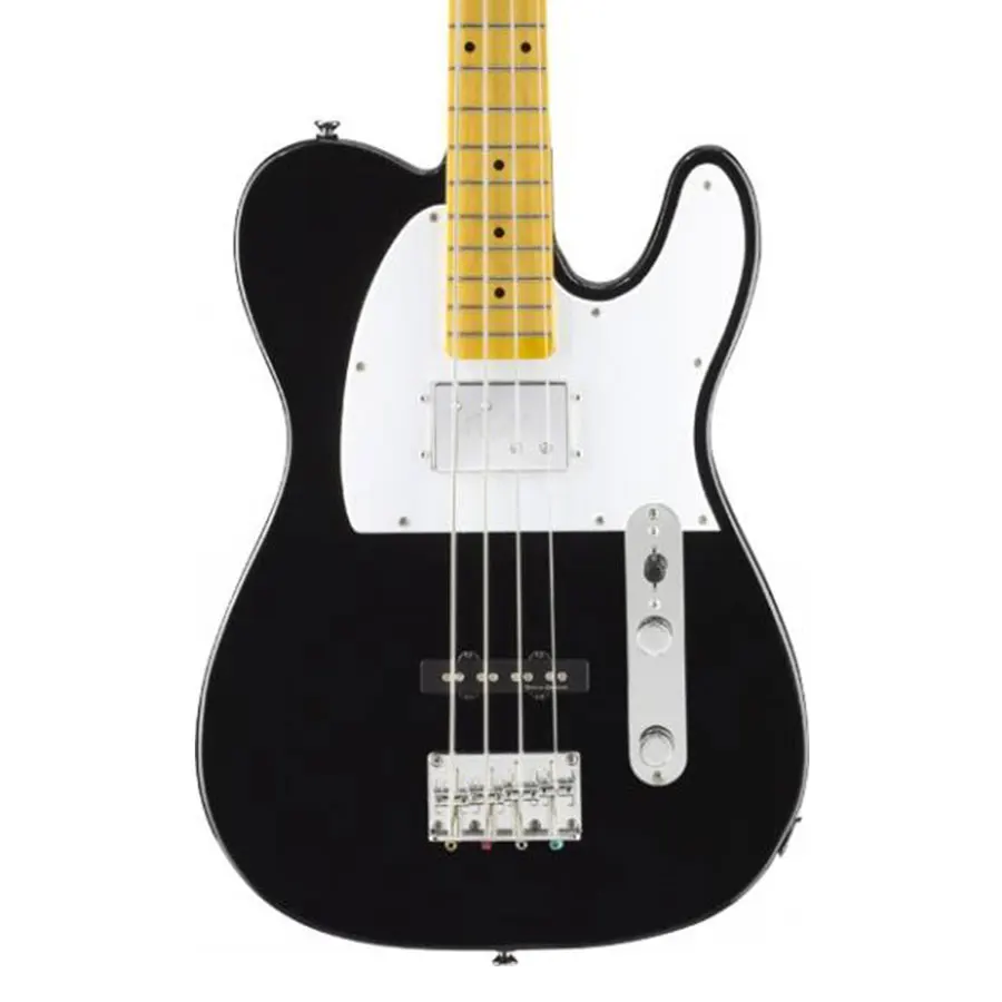 

Factory custom tele bass guitar 4 strings with black pickgurde and white binding musical instrument shop