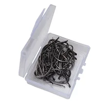 Рыболовные крючки с зазубринами из высокоуглеродистой стали Wry рот крюк в 4#~ 12#, 100 шт./кор., рыболовное оборудование для океанской рыбалки