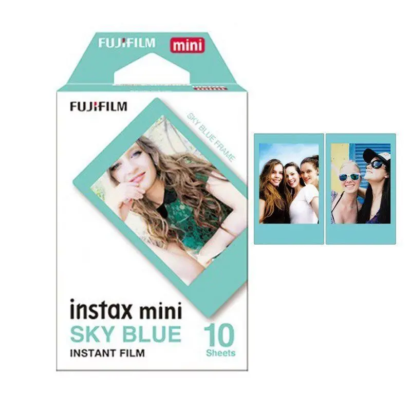 Подлинная пленка Fujifilm Fuji Instax Mini монохромная моно/черная/небесно-голубая пленка 30 шт. для мини 8 70 8 Plus 90 25 камера SP-1 SP-2