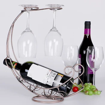 

Red Wine Rack Wine Glass Holder Shelf Bottle Rack Pirate Ship Goblet Decoration Racks XHC88