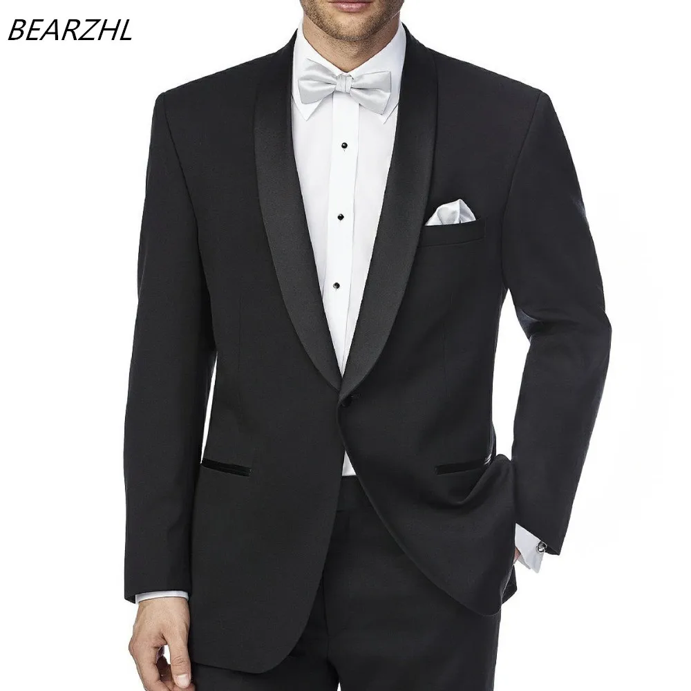 bespoke mens suits groom tuxedo black tuxedo slim fit custom made suit