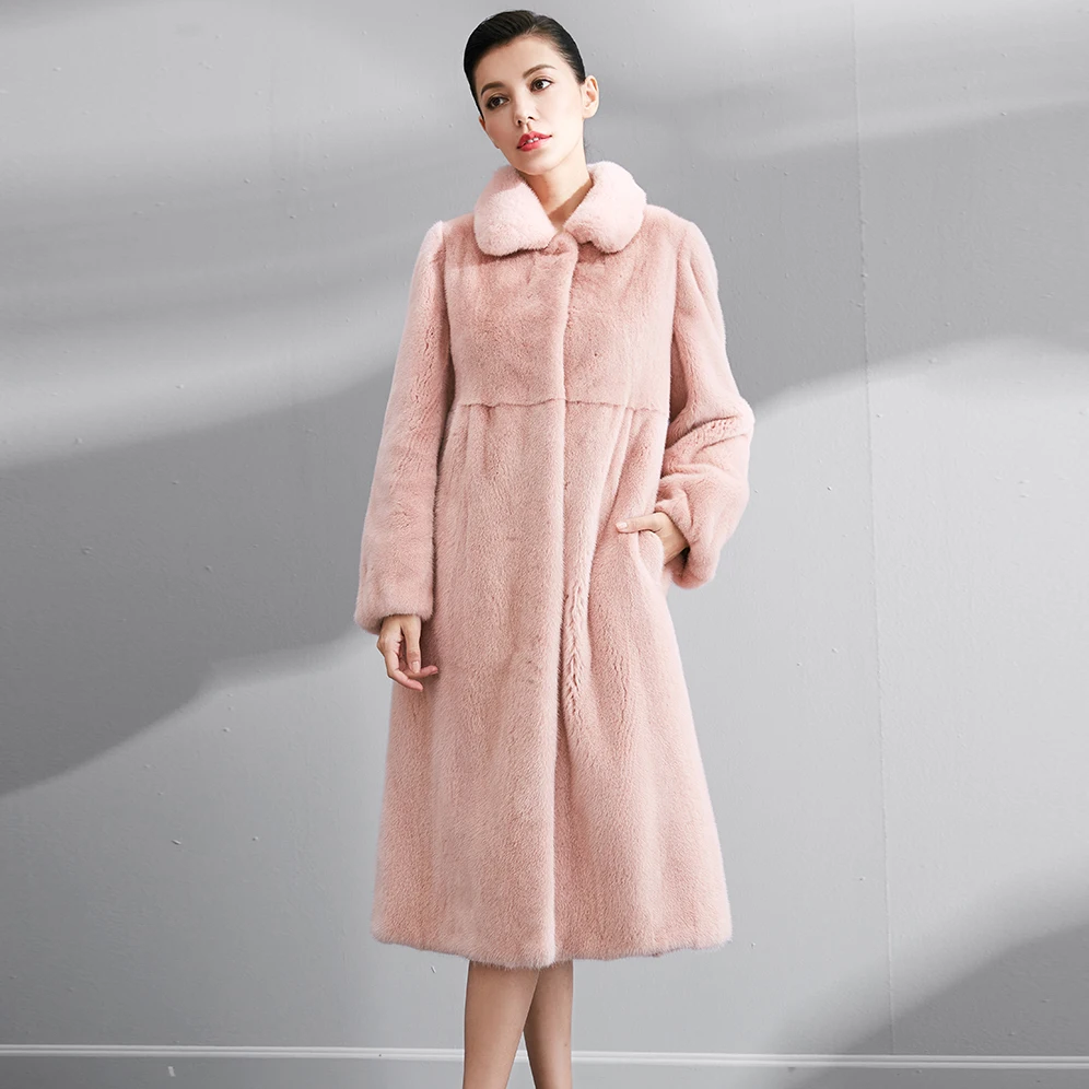 Buy Real fur coats for women pink coat winter natural