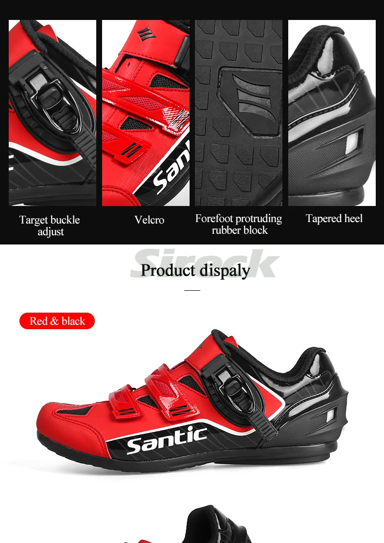 Santic Cycling Shoes Men Women MTB Mountain Road Bike Shoes Rubber Anti-slip Unlocked Bicycle Shoes Zapatillas Ciclismo