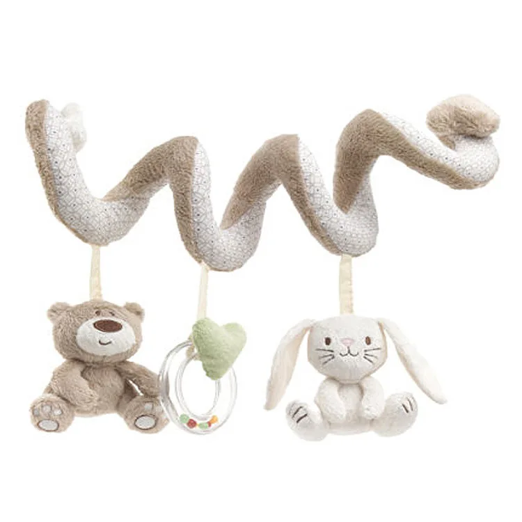 

Baby Toys Cute Bear Rabbit Infant Baby Rattles Hanging Educational Toys Doll Bed Stroller Seat Kid Rattles