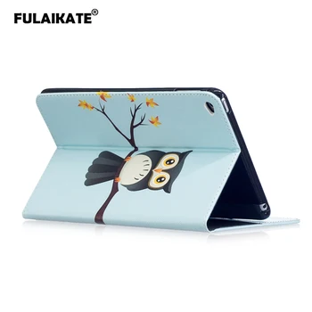 

FULAIKATE Cartoon Flip Case for iPad Mini 4 Soft Stand Color TPU Back Cover for mini4 Protective Skin with Card Pocket