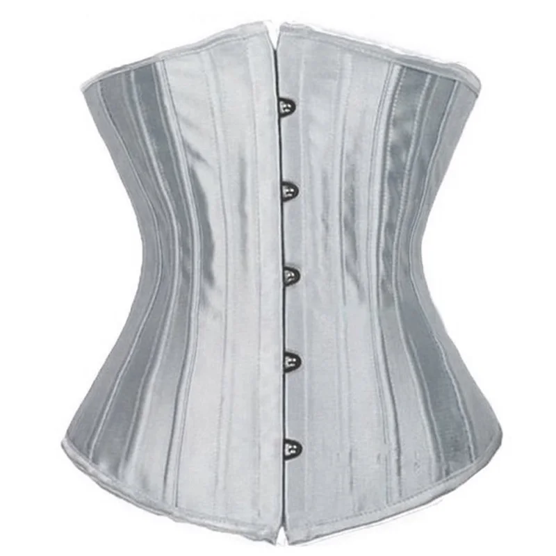 Белый атласный стальной костяной ремень корректирующий корсет контроль Женщины Талия Bodycon Корсеты фиксирующая, для похудения тела Shaper Клубные наряды 6XL - Цвет: White