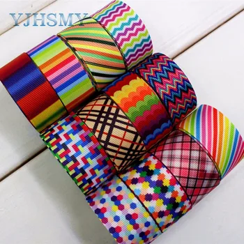 

YJHSMY 174156 ,(22,25)mm geometry Printed grosgrain ribbon,DIY handmade,Wedding decoration materials, Valentine's Day essential