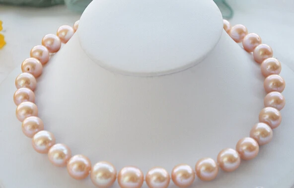 

Jewelr 004264 Lustre AA++17" ROUND PINK PEARL NECKLACE 14KGP