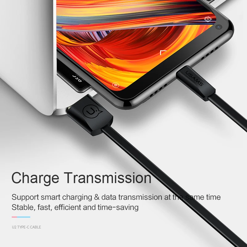 USAMS usb type C кабель для быстрой зарядки Usb C кабель для передачи данных type-C зарядное устройство для телефона samsung S9 S8 Note 9 8 pocophone F1 Xiaomi Mi 8 6