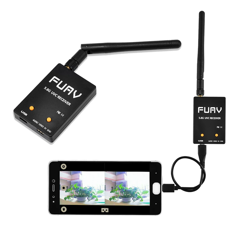 

FPV USV OTG 5.8G 150CH Full Channel FPV Receiver W/Audio For Android Smartphone