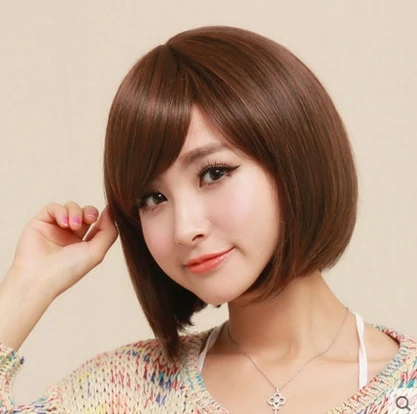 Girls With Short Hair Wig Wholesale Short Straight Hair Fluffy