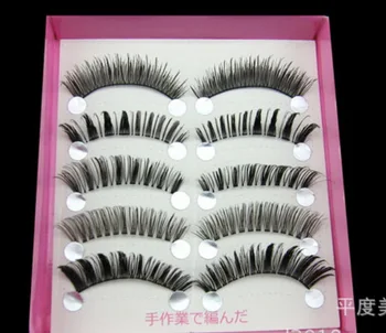

by dhl 200set 5pair/set 5 style Lashes Black Natural Thick Eyelash Soft Long Handmade Makeup Fake Eye Lashes Extension tool