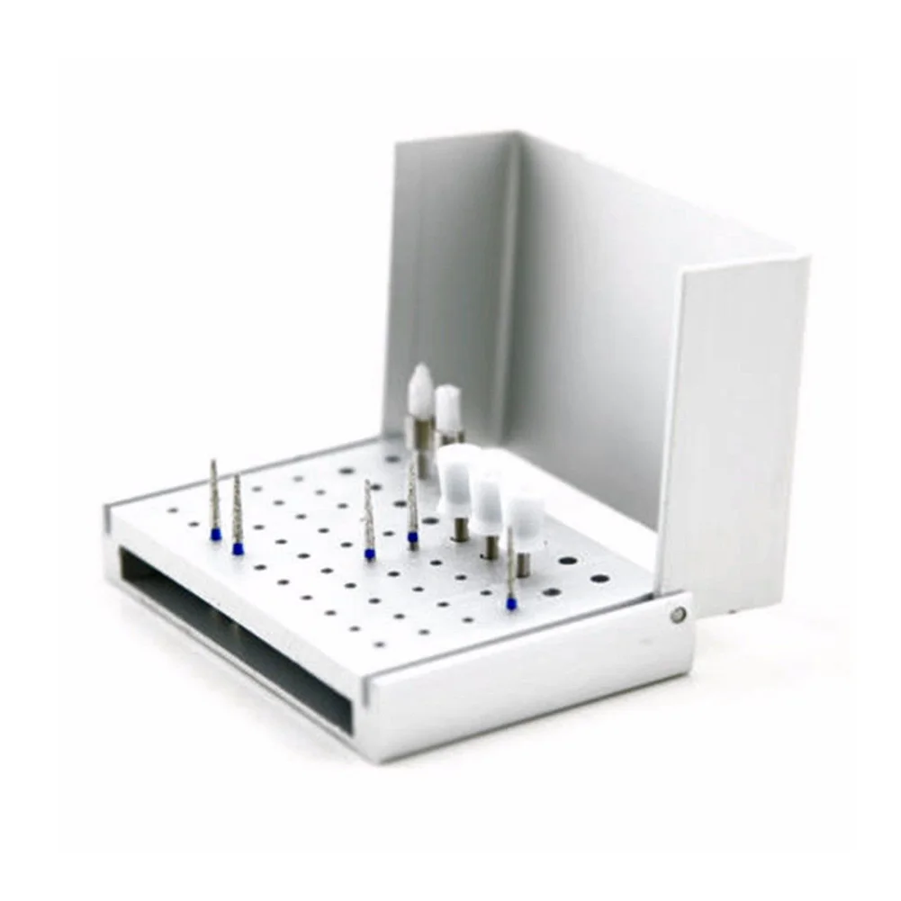 Newly 1 Pc 58 Holes Dental Bur Holder Stand Autoclave Disinfection Box Case XSD88