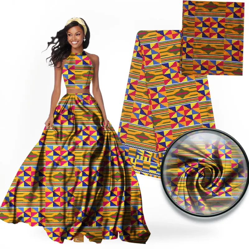 Silk Wax Fabric high quality 2018 african fabric wholesale soft silk