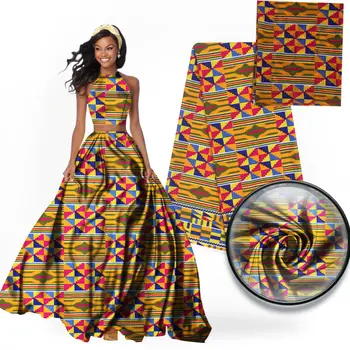 

Silk Wax Fabric high quality 2018 african fabric wholesale soft silk fabric for dress african print fabrics 4+2yard S180429