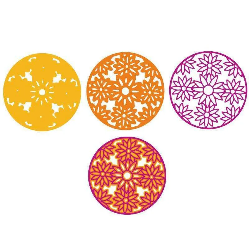 

Snowflake Layer Circle Metal Cutting Dies Stencils for DIY Scrapbooking album Decor Embossing Hand-on Cut Die Papers Cards 2018