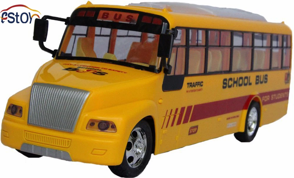 New U S School Long City Bus Classical Cars Remote Control Shool Bus 4 channel Bus
