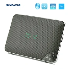 Беспроводная Bluethooth колонка с микрофонтом, будильником FM радио, удобный громкоговоритель стереозвука