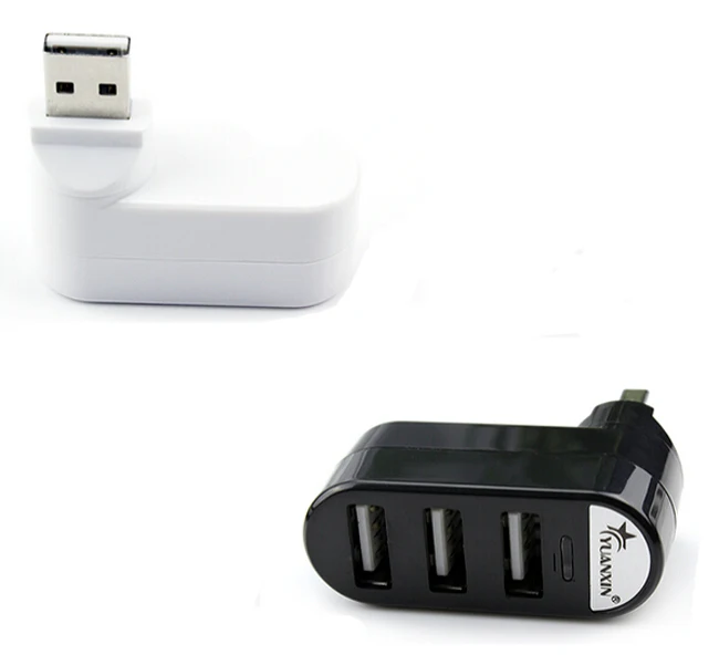Rotatable High Speed 3 Ports USB HUB 2.0 USB Splitter Adapter for Notebook/Tablet Computer PC Peripherals