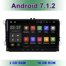 9 «Android 7.1.2 автомобильный DVD Радио стерео GPS для VW Passat CC Гольф 5 6 T5 EOS B5 B6 b7 Jetta Touran Tiguan Multivan