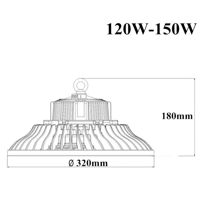 Дизайн, литой алюминий ac 110 В-277 В 120lm/w Высокая эффективность IP65 100 Вт LED высокий свет залива заменить 250 Вт 300 Вт MH/HPS лампы