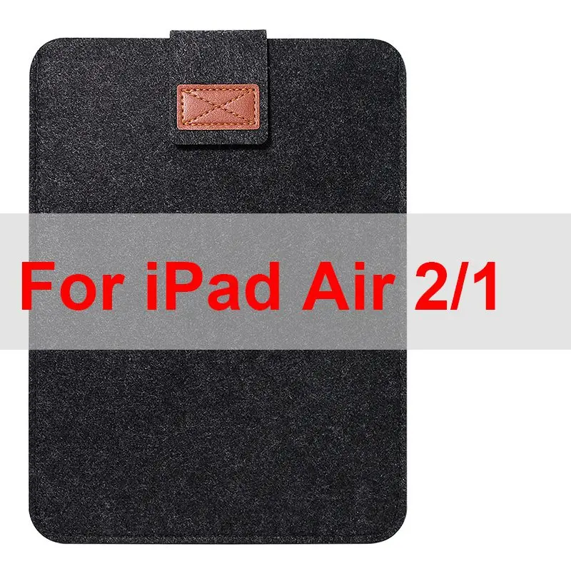 Фетровый чехол для iPad 7th 10,2 Mini 5/4 Air 3 2 Pro 12,9 11 10,5 9,7, легкий защитный чехол для переноски - Цвет: for iPad Air 2 1