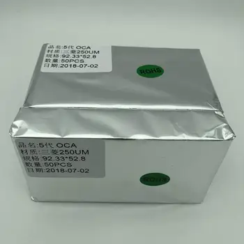 

YMJ 50pcs/bag 250um Optical Clear Adhesive For phone 5 5S 5C LCD touch screen glass oca film laminating no bubble repair