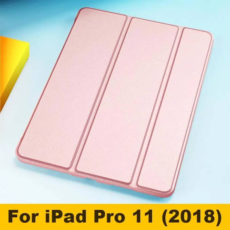 Чехол для Apple iPad Pro 11, умный кожаный чехол с магнитной подставкой, мягкий силиконовый чехол для iPad Pro 10,5 Pro 9,7 - Цвет: For Pro 11 Pink