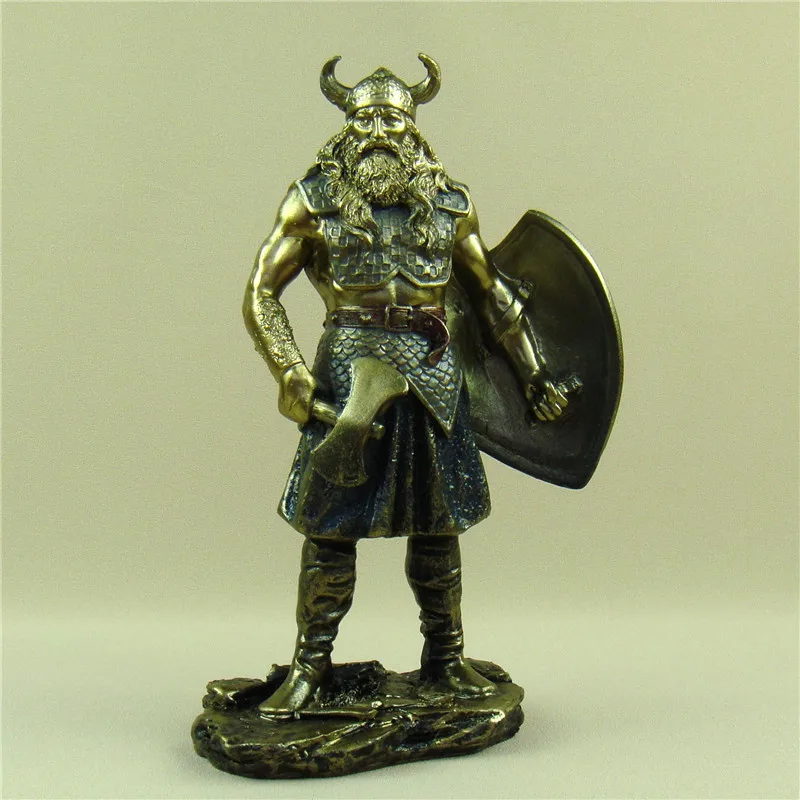 

European Anglo-Saxon Warrior Miniature Handmade Resin Ancient Armed Fighter Figure Decor Gift and Craft Ornament Furnishing