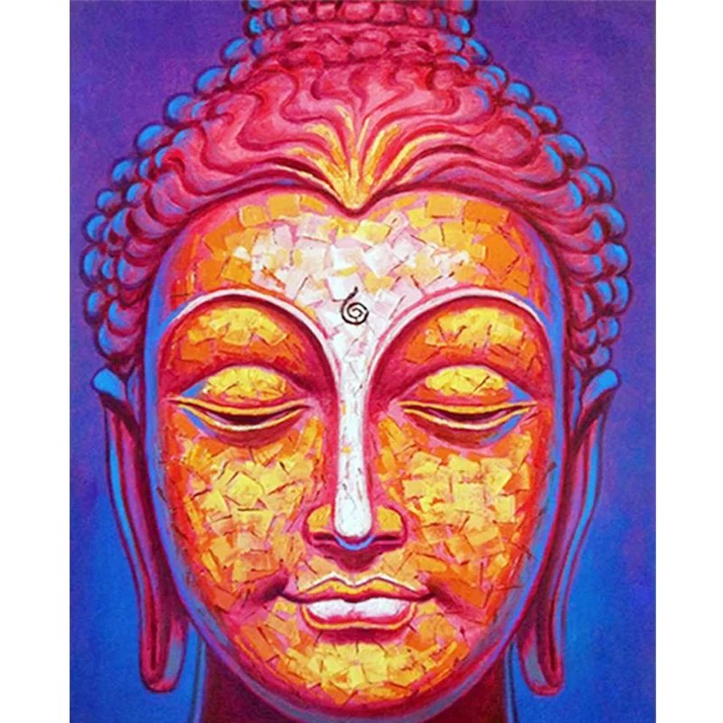 

5D Diy Diamond Painting Buddha Portra picture 3D diamond Embroidery Cross Stitch kits Full Diamond Mosaic pattern gift 40x50cm