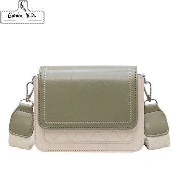 

Contrast Color Grid Small Flap Bags For Women 2019 Summer Travel Shoulder Messenger Bag Ladies Phone Purses and Handbags New